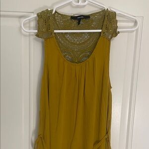 Vero Moda Mustard and Olive Lace Midi Dress